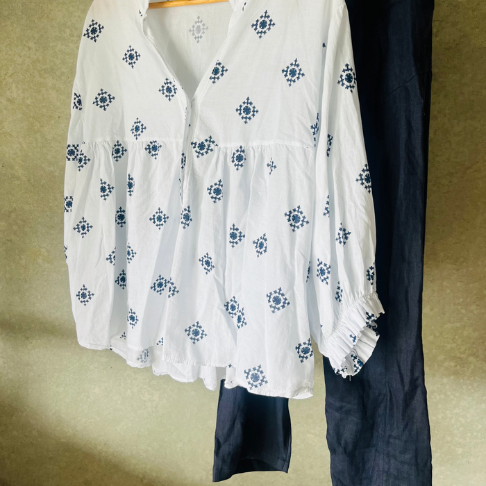 Cotton printed top