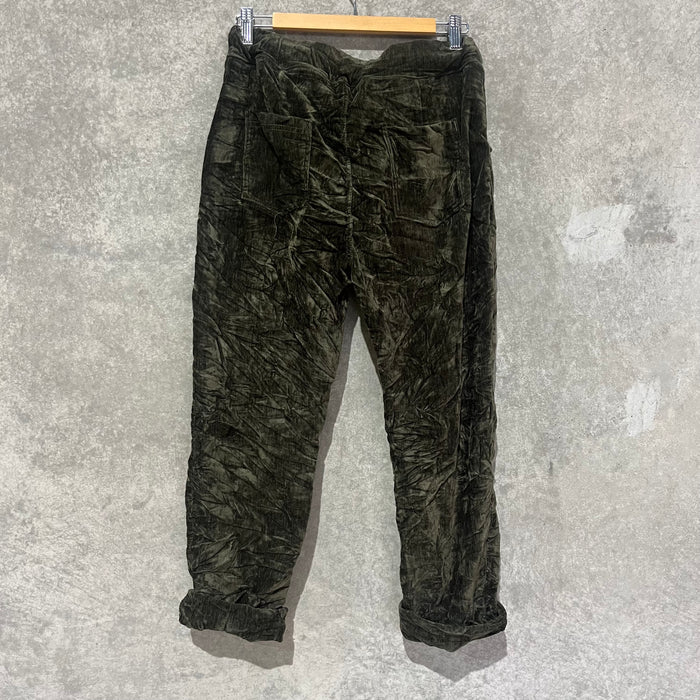 Velvet Tie Front Pants
