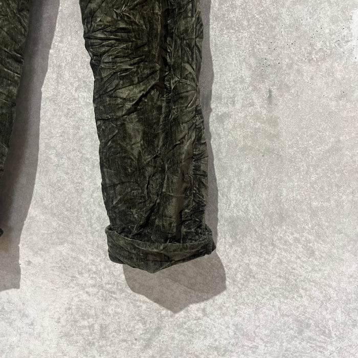 Velvet Tie Front Pants