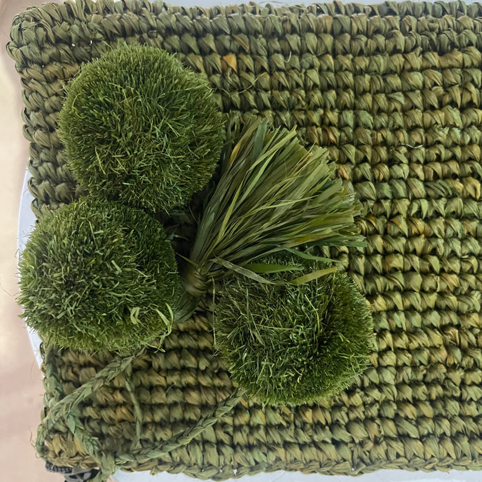 Rattan Plain Clutch Bag