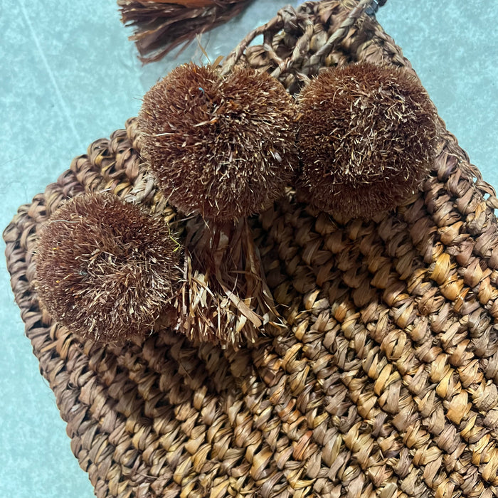 Rattan Plain Clutch Bag
