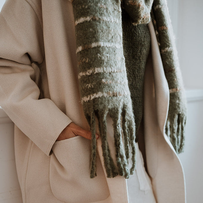 Olive woolly Scarf