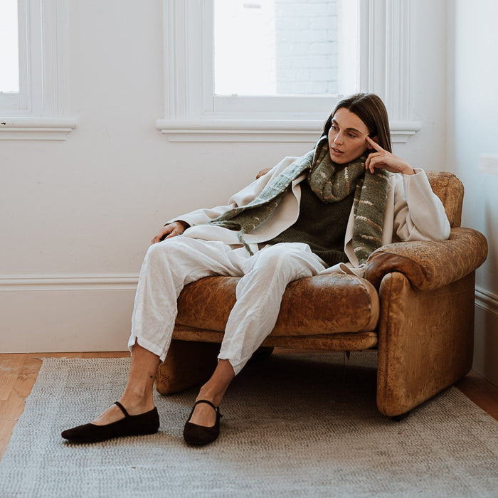 Olive woolly Scarf