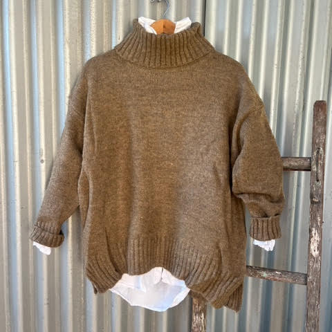 Polo Neck Knitted Jumper